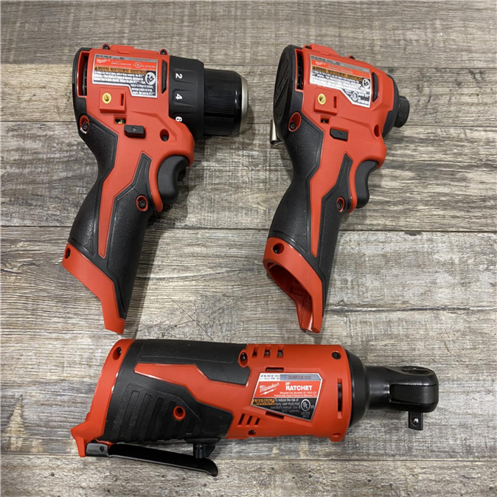 AS-IS Milwaukee 12-Volt Lithium-Ion Brushless Cordless Subcompact Drill &Impact Driver Combo Kit