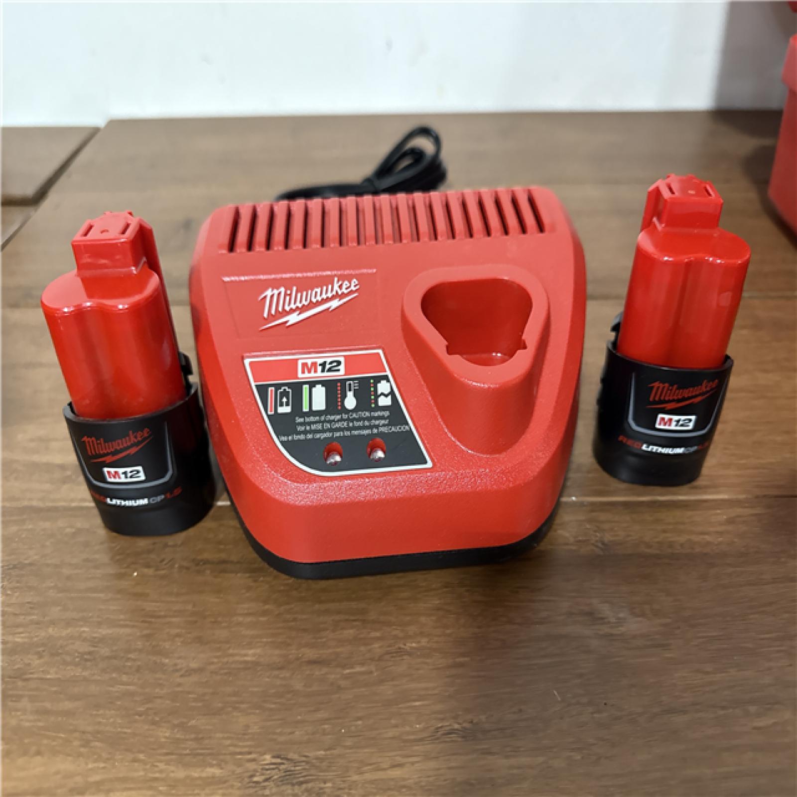 California AS-IS Milwaukee M12 Force Logic Press Tool Kit, Includes (2) Batteries, Charger & Hard Case; Appears in Excellent Condition