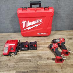 HOUSTON LOCATION - AS-IS MILWAUKEE FUEL 18V Lithium-Ion Brushless Cordless Hammer Drill and Impact Driver Combo Kit