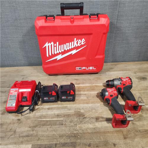 HOUSTON LOCATION - AS-IS MILWAUKEE FUEL 18V Lithium-Ion Brushless Cordless Hammer Drill and Impact Driver Combo Kit
