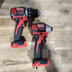 HOUSTON LOCATION - AS-IS Milwaukee  18V Lithium-Ion Cordless Drill Driver/Impact Driver Combo Kit
