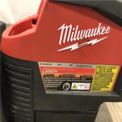 AS-IS Milwaukee 12-Volt Lithium-Ion Cordless Green 125 ft. Cross Line and Plumb Points Laser Level (Tool-Only)