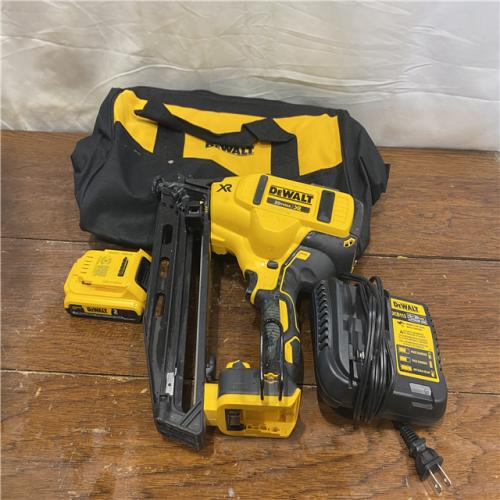AS-IS DeWalt DCN660D1 20V 16 Gauge Cordless Angled Finish Nailer Kit W/ 2Ah Battery