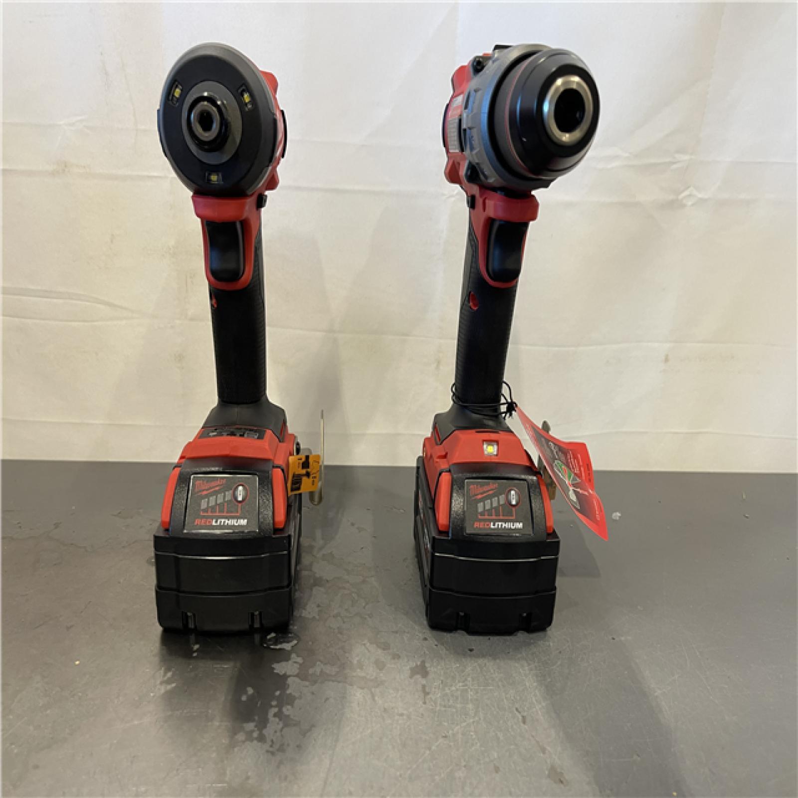 AS-IS- MILWAUKEE FUEL 18V Lithium-Ion Brushless Cordless Hammer Drill and Impact Driver Combo Kit