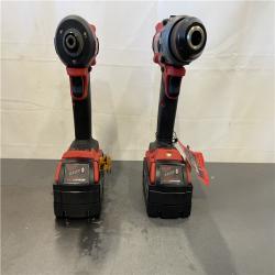 AS-IS- MILWAUKEE FUEL 18V Lithium-Ion Brushless Cordless Hammer Drill and Impact Driver Combo Kit