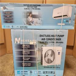 Phoenix Location NEW Hessaire DIY 22.5 SEER2 18,000 BTU Wi-Fi 1.5-Ton Ductless Mini Split Air Conditioner,Heat Pump, Variable Speed Inverter-208V/230V