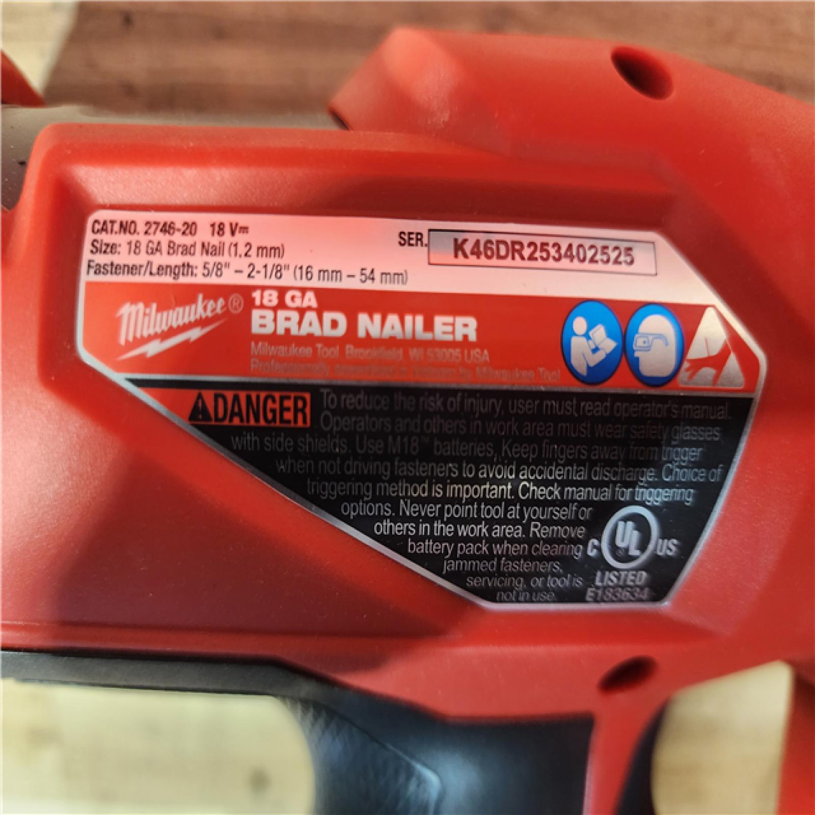 HOUSTON LOCATION - AS-IS Milwaukee FUEL 18-Volt Lithium-Ion Brushless Cordless Gen II 18-Gauge Brad Nailer (Tool-Only)