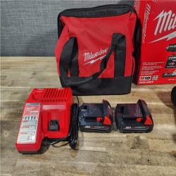HOUSTON LOCATION - AS-IS M18 18V Lithium-Ion Brushless Cordless Compact Drill/Impact Combo Kit (2-Tool) W/(2) 2.0 Ah Batteries, Charger & Bag
