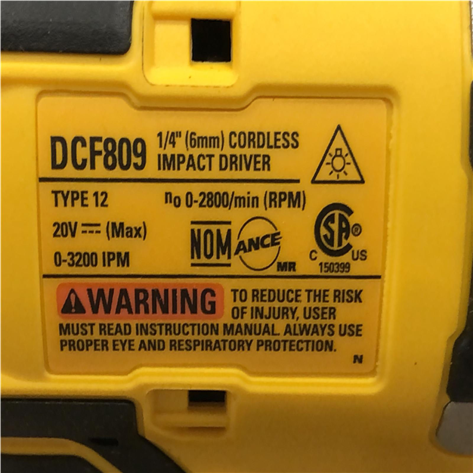 AS-IS DEWALT Atomic 20V Max Lithium-Ion Brushless Cordless Compact 1/4 in. Impact Driver Kit
