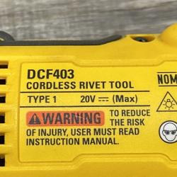 AS-IS DEWALT 20-Volt MAX Cordless 3/16 in. Rivet Tool (Tool-Only)