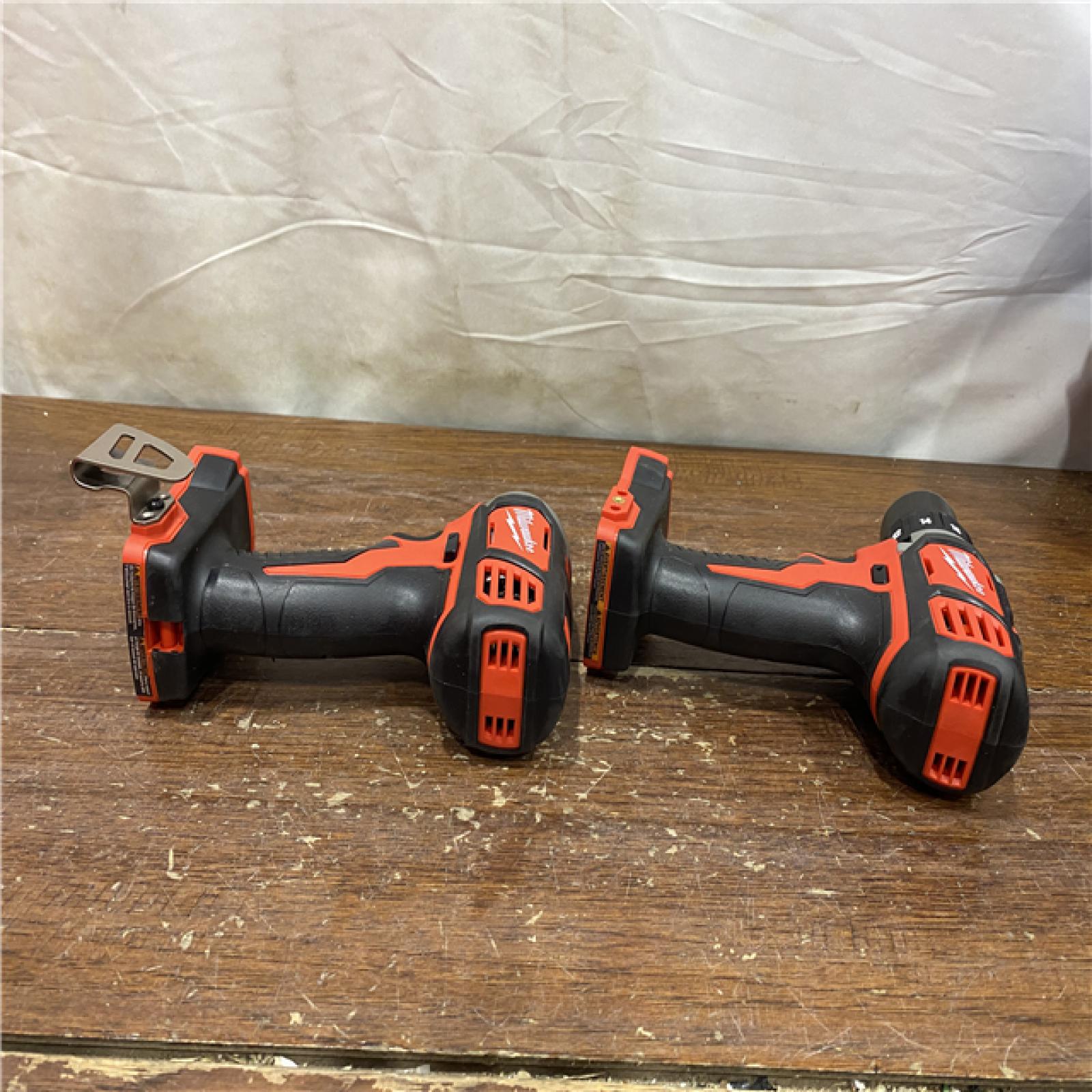 AS-IS  Milwaukee 18V Cordless Brushed 2 Tool Drill/Driver and Impact Driver Kit