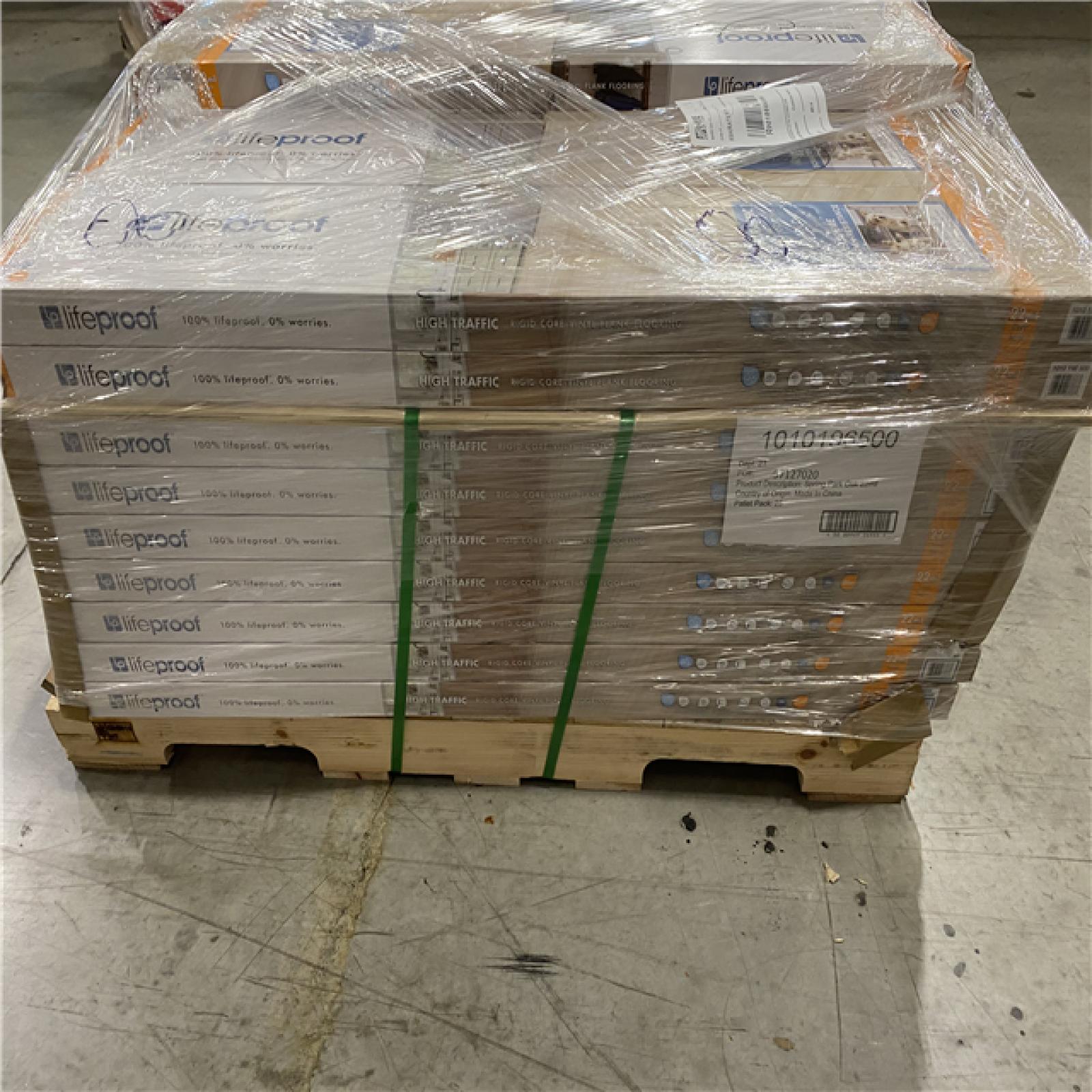 DALLAS LOCATION- Lifeproof Spring Park Oak 22 MIL x 8.7 in. W x 48 in. L Click Lock Waterproof Luxury Vinyl Plank Flooring (20.1 sq. ft./case) PALLET -(38 CASES)