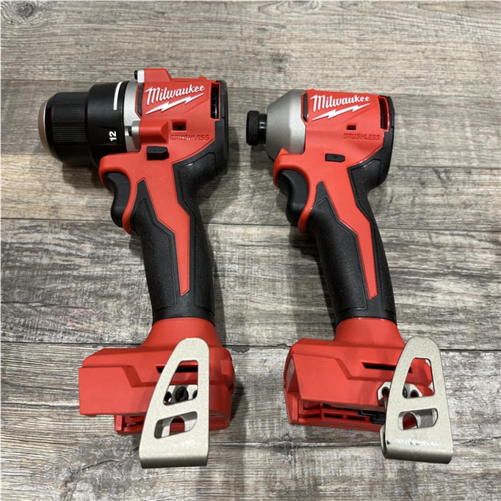AS-IS Milwaukee 18V Lithium-Ion Brushless Cordless Compact Drill/Impact Combo Kit