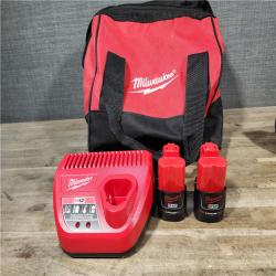 HOUSTON LOCATION - AS-IS MILWAUKEE M12 4 TOOL COMBO KIT