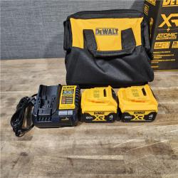 HOUSTON LOCATION - AS-IS DEWALT 20V MAX XR Hammer Drill and ATOMIC Impact Driver 2 Tool Cordless Combo Kit with (2) 4.0Ah Batteries  Charger  and Bag