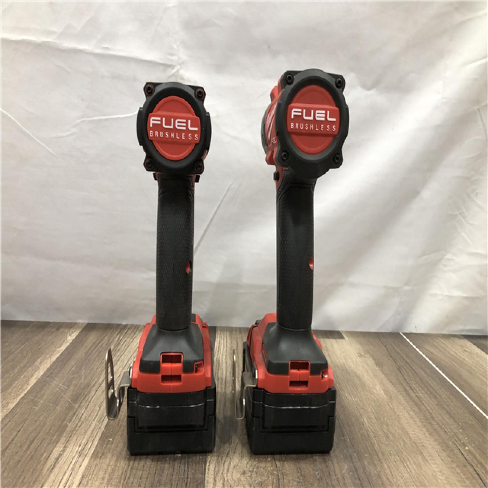 AS-IS Milwaukee FUEL 18V Lithium-Ion Brushless Cordless Hammer Drill and Impact Driver Combo Kit