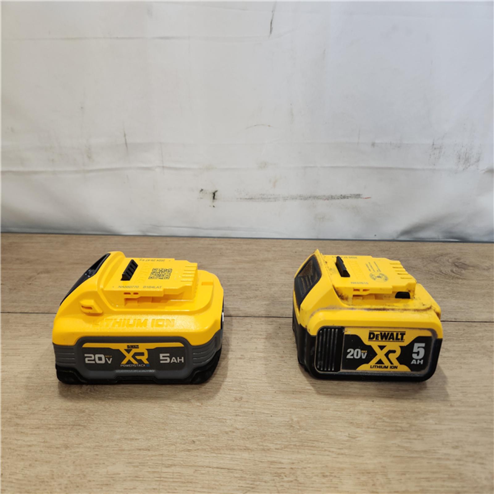 AS-IS- DEWALT POWERSTACK 20V Lithium-Ion 5.0Ah Battery Pack (2 Pack)