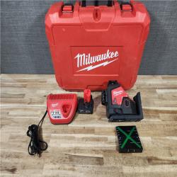 HOUSTON LOCATION - AS - IS Milwaukee 12-Volt Lithium-Ion Cordless Green 250 ft. 3-Plane Laser Level Kit