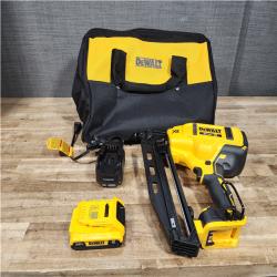 Houston Location AS-IS DEWALT 20V MAX XR 16-Gauge Electric Cordless Angled Finishing Nailer Kit