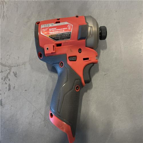 AS-IS- Milwaukee M12 FUEL SURGE 12-Volt Lithium-Ion Brushless Cordless 1/4 in. Hex Impact Driver (Tool-Only)