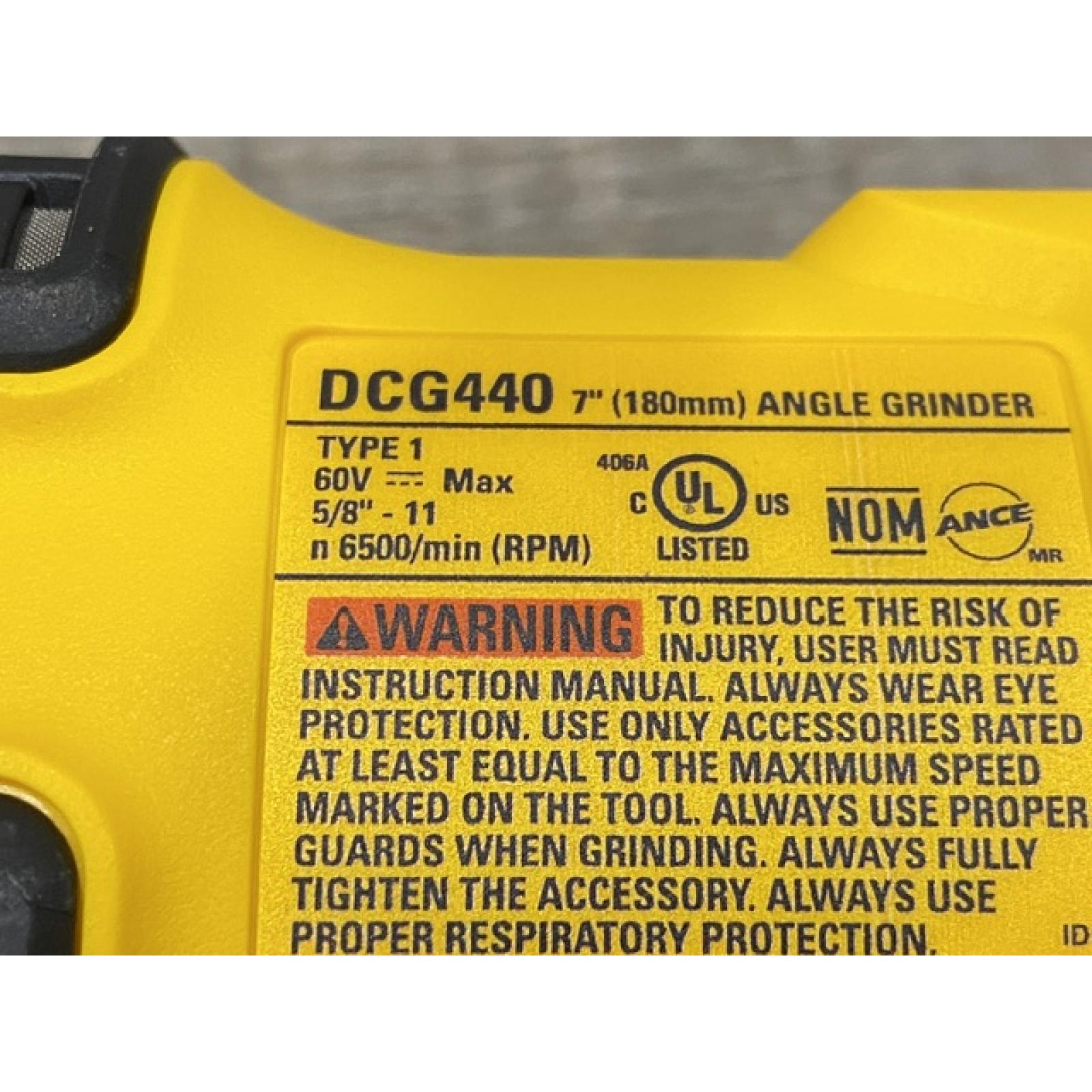 AS-IS DEWALT FLEXVOLT 60V Cordless 7 in. Angle Grinder (Tool-Only)