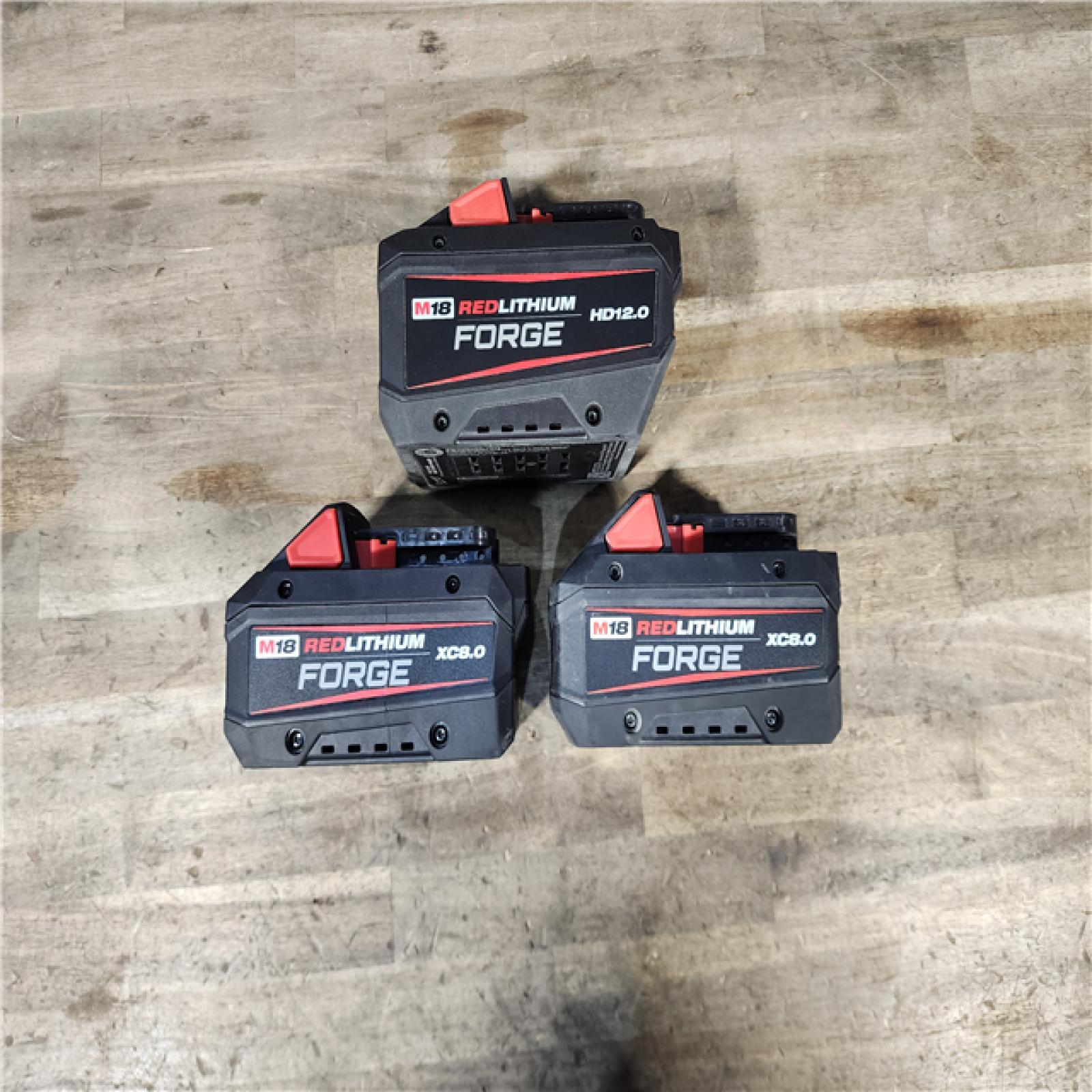 HOUSTON LOCATION - AS-IS MILWAUKEE FORGE BATTERY PACK QTY - 3