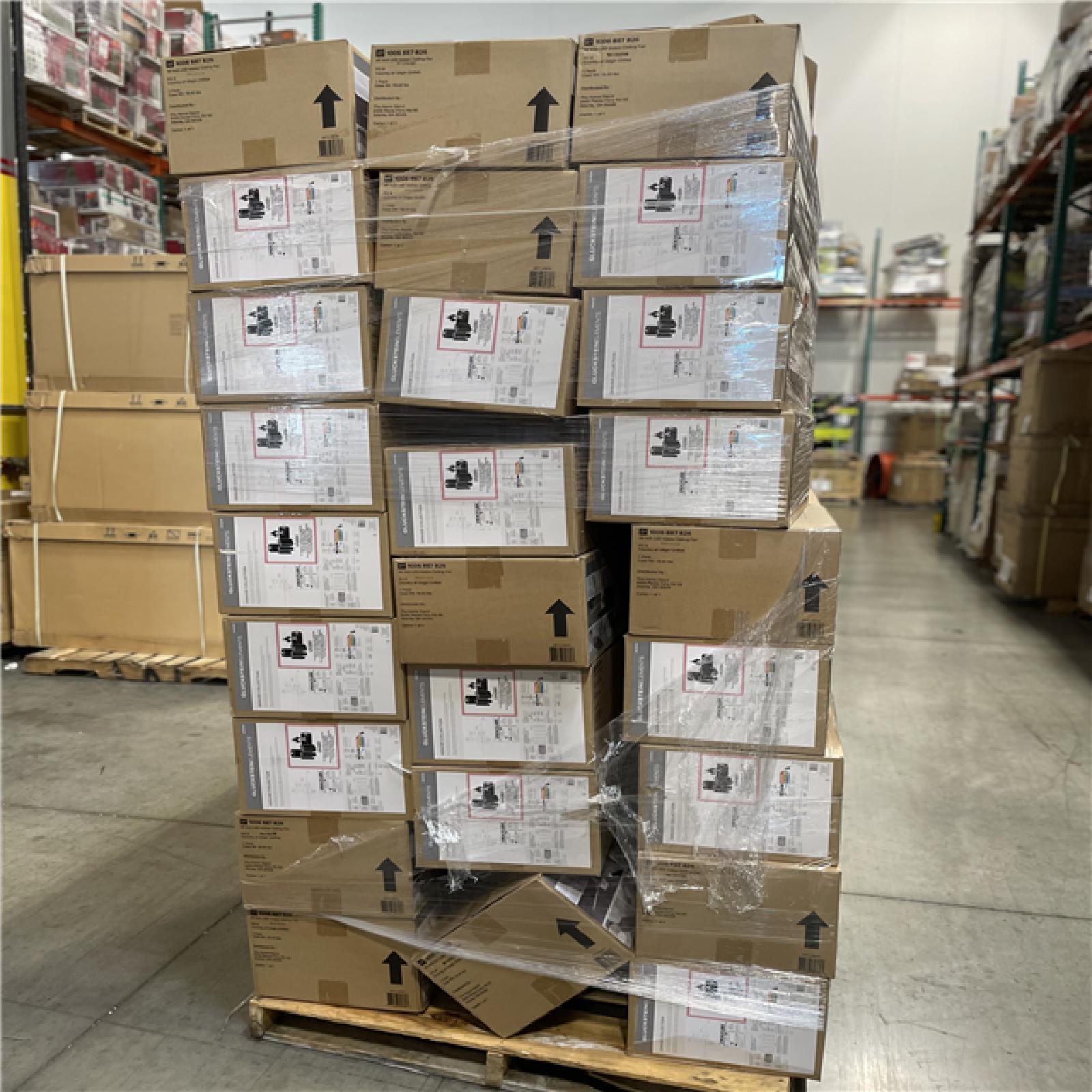 DALLAS LOCATION - Denver 48 in. Integrated LED Indoor White Ceiling Fan with Remote PALLET-(48 UNITS)