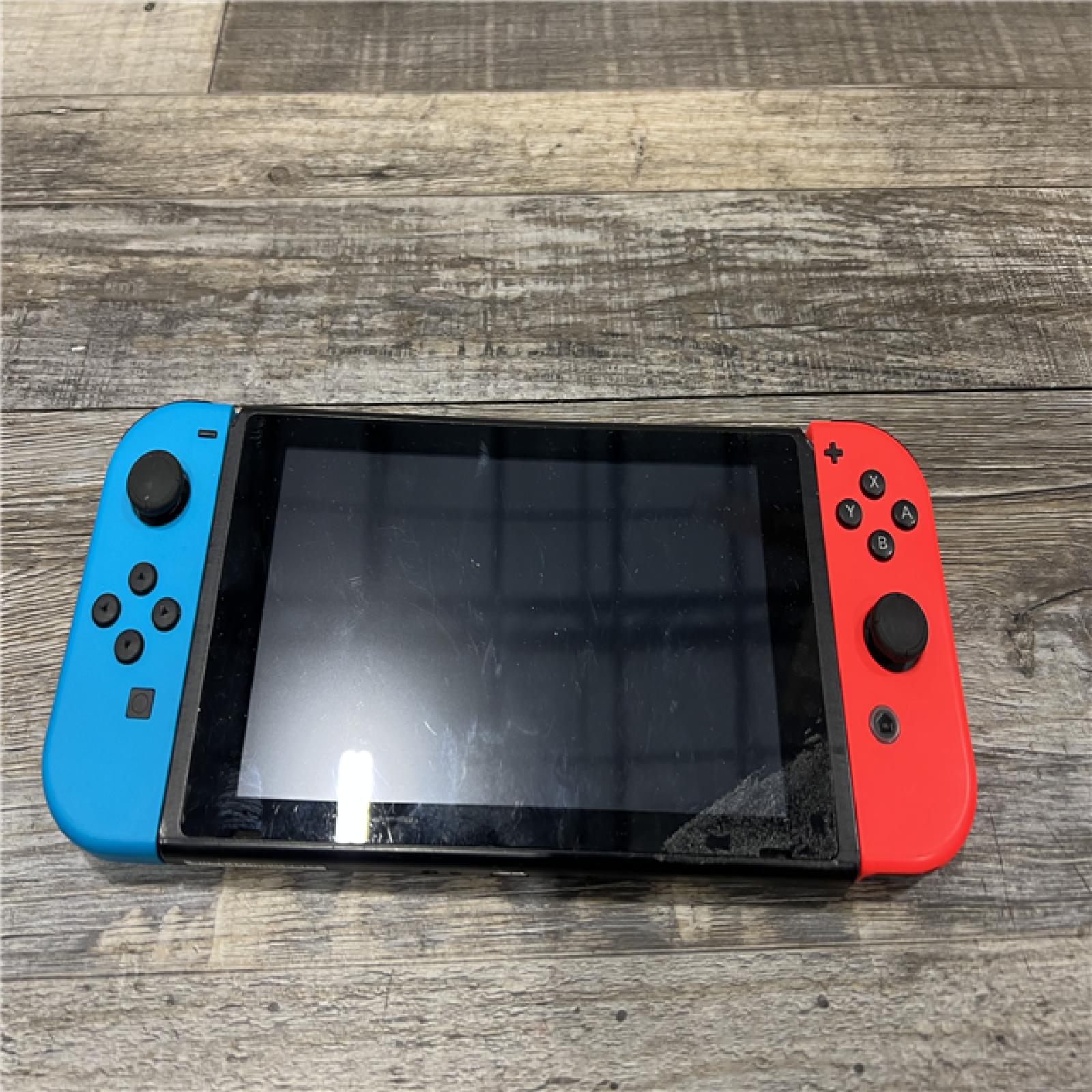 AS-IS Nintendo Switch with Neon Blue and Neon Red Joy-Con