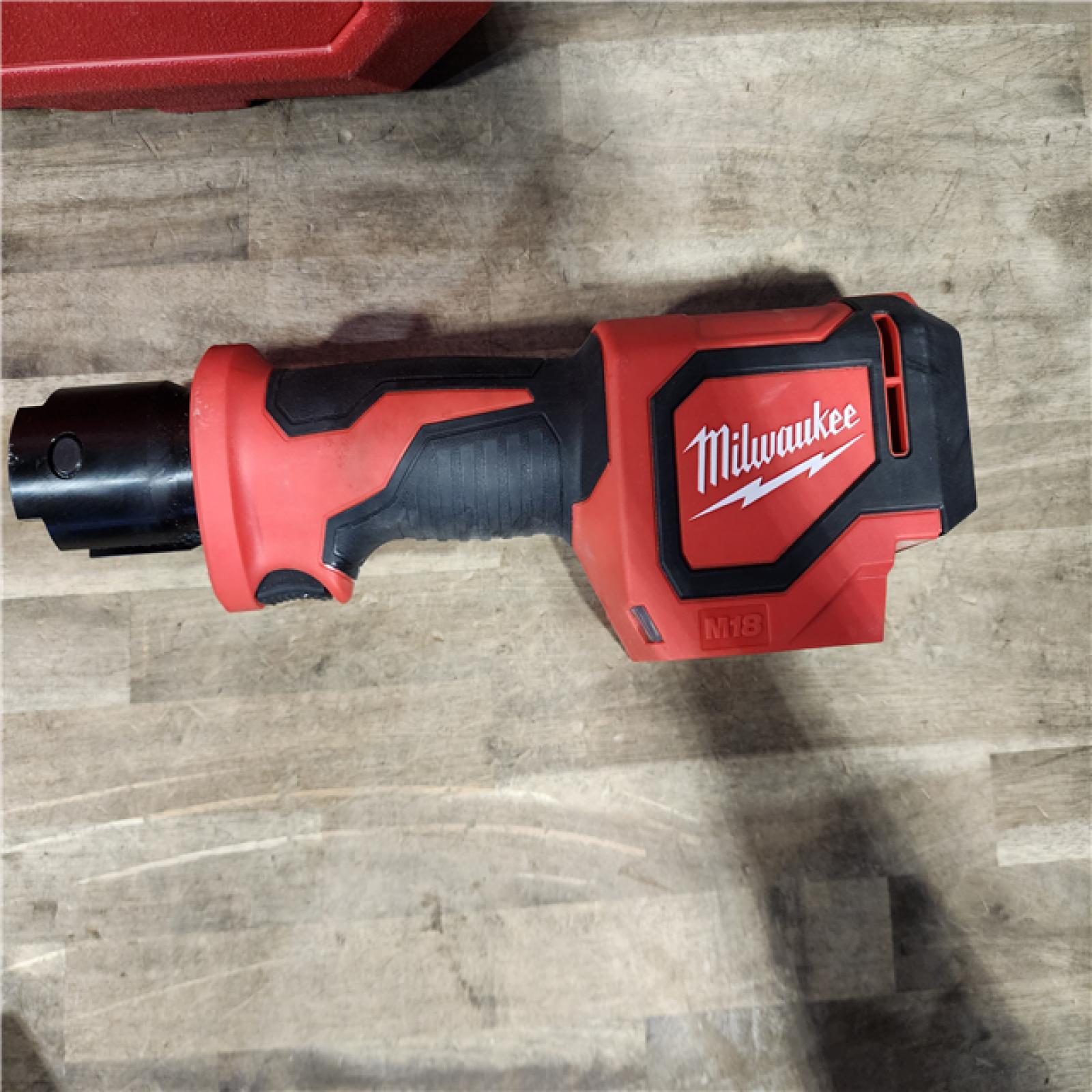 HOUSTON LOCATION - AS-IS M18 18V Lithium-Ion Cordless Short Throw Press Tool Kit with 3 PEX Crimp Jaws (2) 2.0 Ah Batteries and Charger
