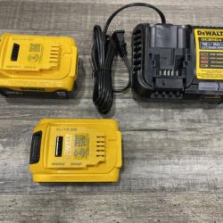 AS-IS DEWALT 20V MAX Lithium-Ion Battery Kit with 5.0Ah and 2.0Ah Battery and Charger