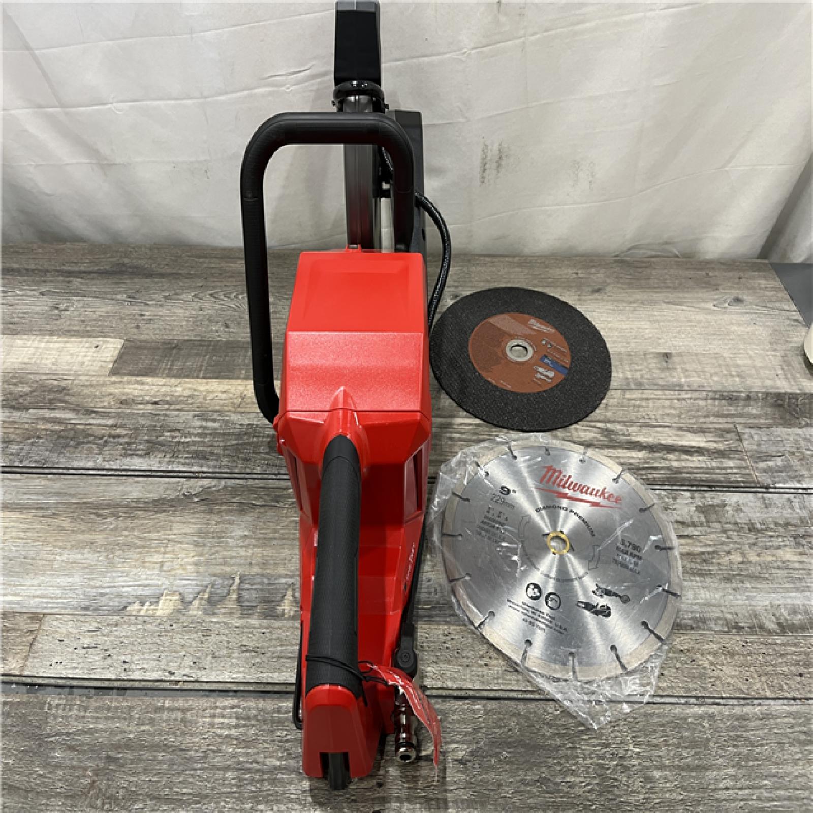 AS-IS Milwaukee FUEL ONE-KEY 18V Lithium-Ion Brushless Cordless 9 in. Cut Off Saw (Tool-Only)