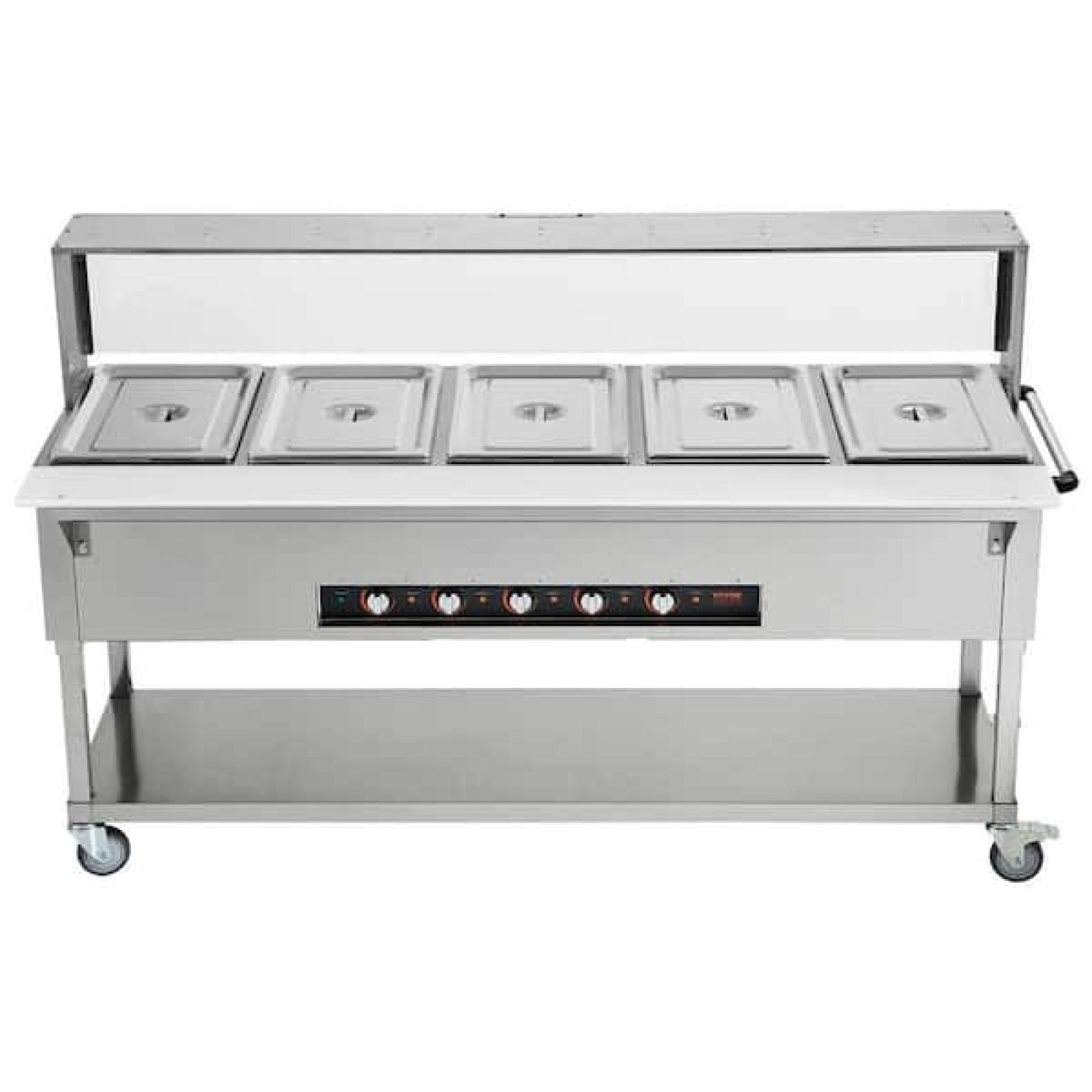 Phoenix NEW VEVOR 5-Pan Commercial Food Warmer 103 Qt. Stainless Steel 3750 Watt Buffet Electric Steam Table Specialty Flatware