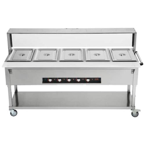 Phoenix NEW VEVOR 5-Pan Commercial Food Warmer 103 Qt. Stainless Steel 3750 Watt Buffet Electric Steam Table Specialty Flatware