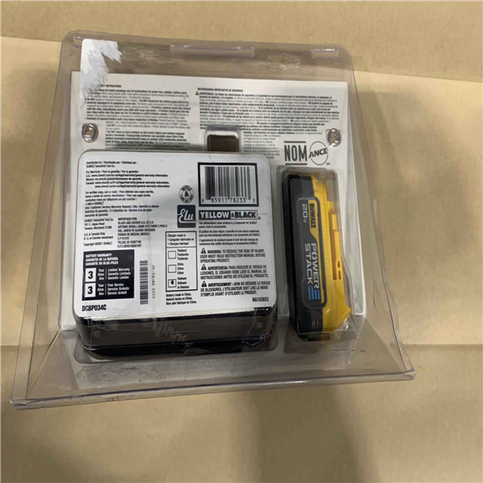 NEW - DEWALT DWDCBP034C 20V Maximum Powerstack Starter Kit