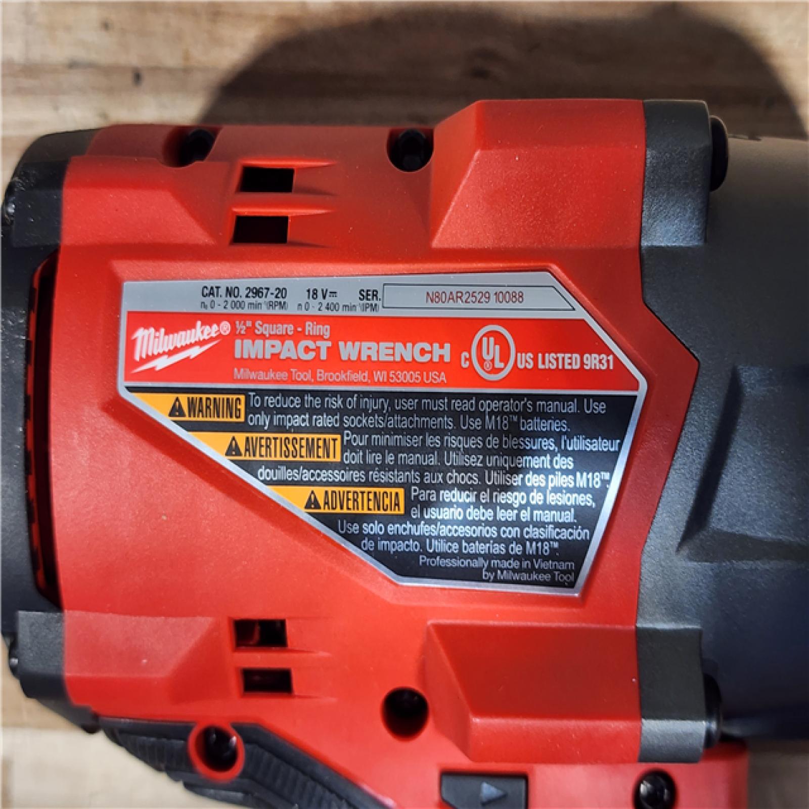 HOUSTON LOCATION - AS-IS (APPEARS LIKE NEW) Milwaukee  FUEL 18V Lithium-Ion Brushless Cordless 1/2 in. Impact Wrench with Friction Ring (Tool-Only)