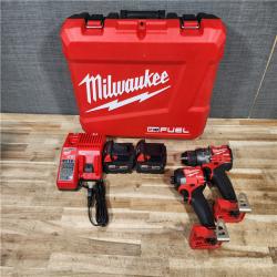 HOUSTON LOCATION - AS - IS Milwaukee FUEL 18V Lithium-Ion Brushless Cordless Hammer Drill and Impact Driver Combo Kit