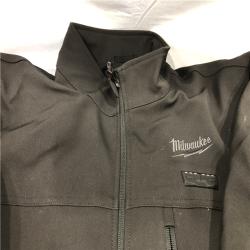 AS-IS Milwaukee Men's 2X-Large 12-Volt Lithium-Ion Cordless Tough Shell Black Heated Jacket with
