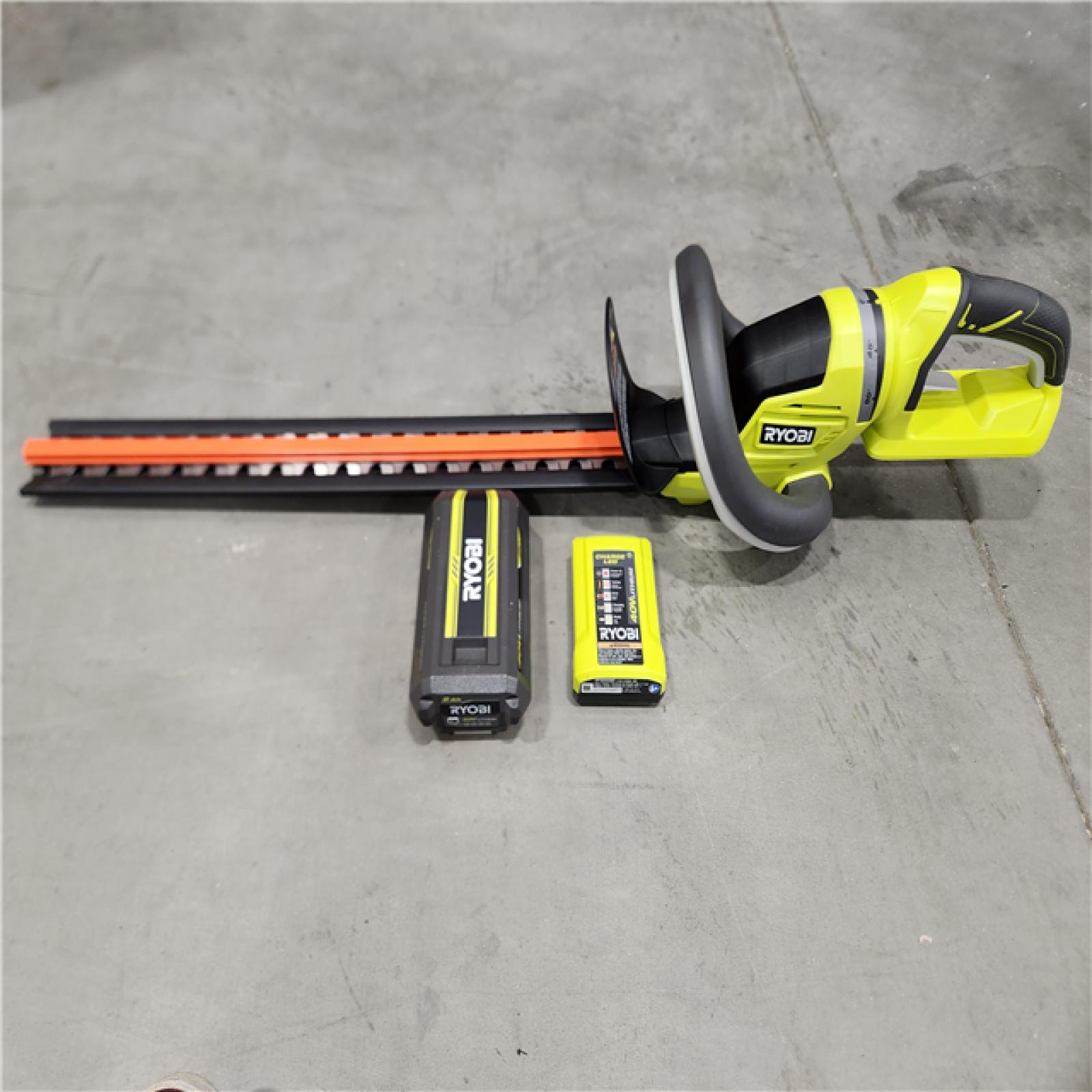 AS-IS RYOBI 40-Volt Lithium-Ion Cordless 24 in. Hedge Trimmer Kit