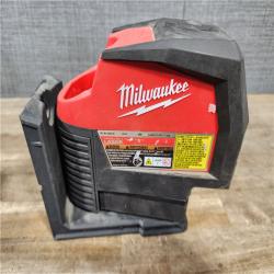 HOUSTON LOCATION - AS-IS Milwaukee Green 125 Ft. Cross Line and Plumb Points Laser Level Kit