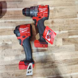 HOUSTON LOCATION - AS-IS Milwaukee FUEL 18V Lithium-Ion Brushless Cordless Hammer Drill and Impact Driver Combo Kit