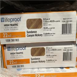 DALLAS LOCATION- LIFEPROOF Pinecrest Place Oak and Sundance Canyon Hickory MIXED PALLET(20.1 sq. ft./case)-(57units)