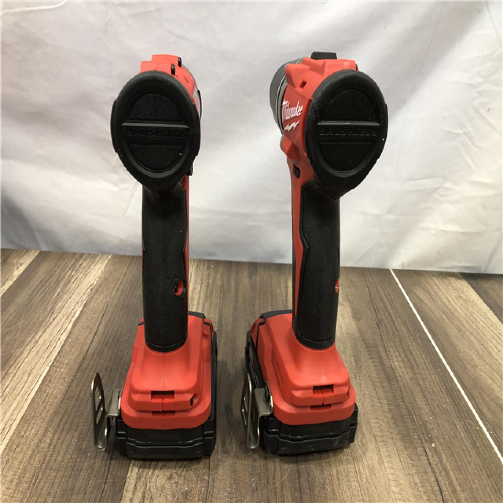 AS-IS Milwaukee 18V Lithium-Ion Brushless Cordless Compact Drill/Impact Combo Kit