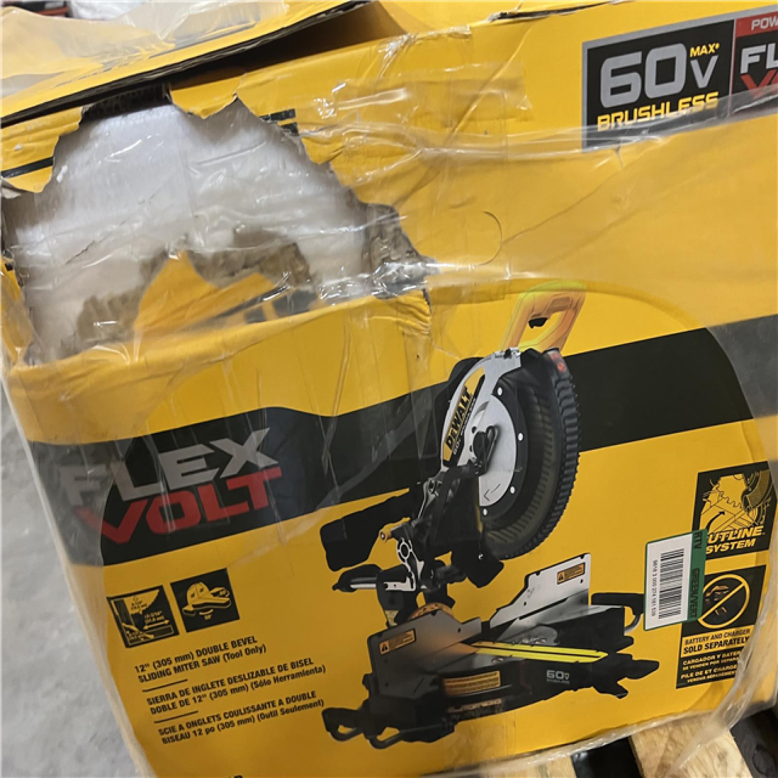 AS-IS DEWALT 60V Lithium-Ion 12 in. Cordless Sliding Miter Saw (Tool Only)