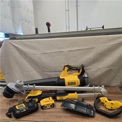 AS-IS DEWALT 20V MAX Cordless Battery Powered String Trimmer & Blower Combo Kit with (1) 4 Ah Battery & Charger