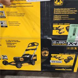Dallas Location - As-Is DEWALT 2x20V MAX 21 in. Cordless Battery Powered Push Lawn Mower Kit with (2) 10 Ah Batteries and Chargers