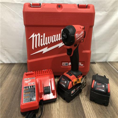 AS-IS Milwaukee FUEL SURGE 18V Lithium-Ion Brushless Cordless 1/4 in. Hex Impact Driver with (2) 5.0 Ah Battery and Charger