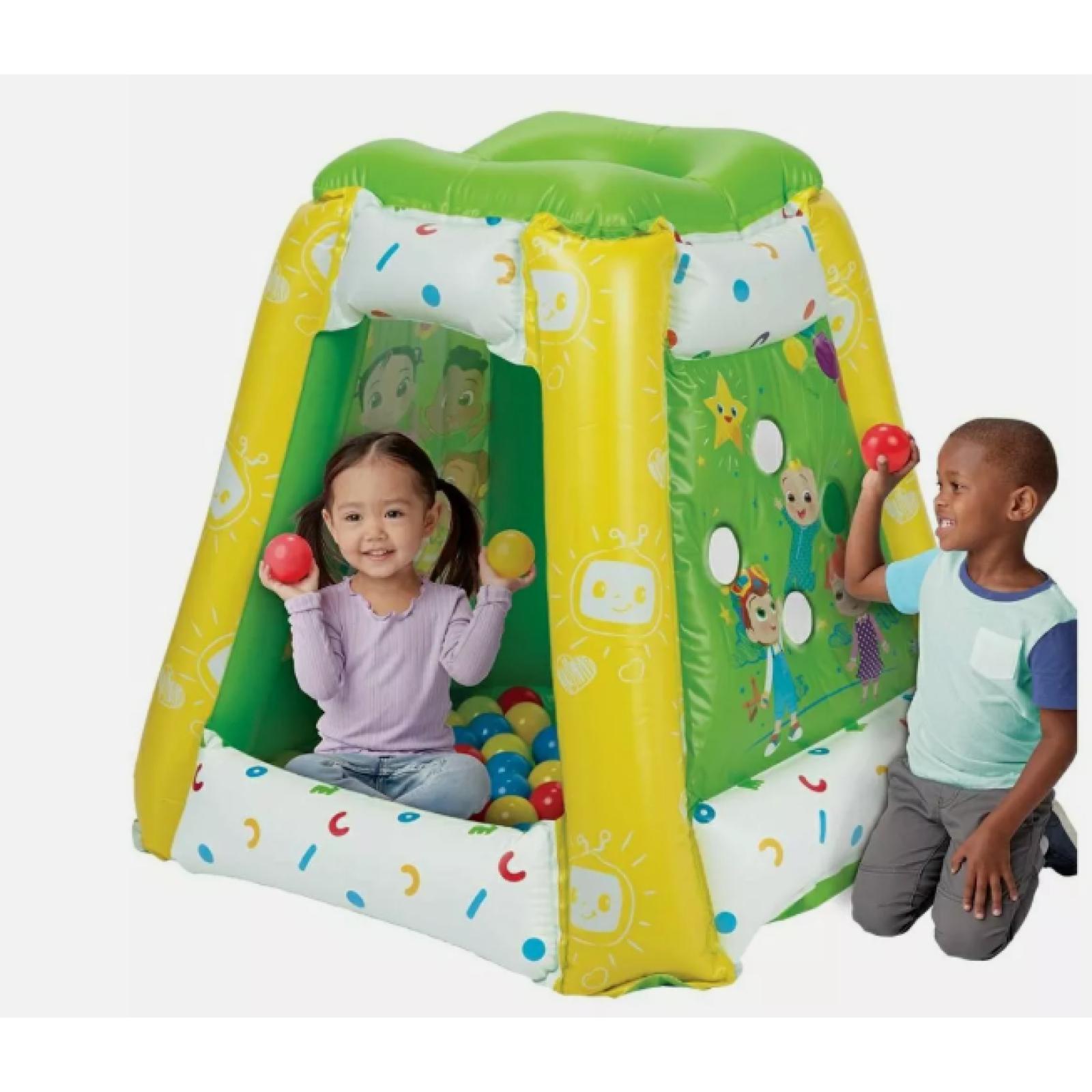 DALLAS LOCATION - BULLSEYE NEW CoComelon J.J. & Cody's Inflatable Playland Ball Pit + 20 Soft Flex Balls PALLET - ( 56 UNITS)