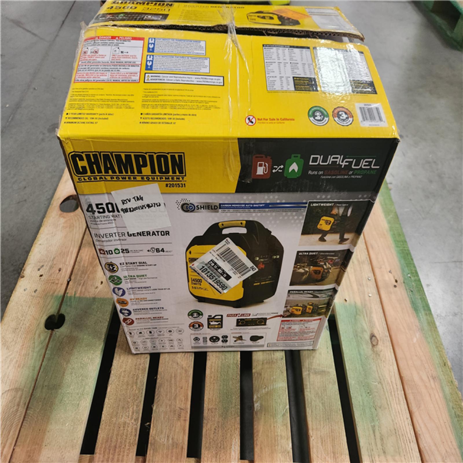 CALIFORNIA AS-IS CHAMPION GENERATOR