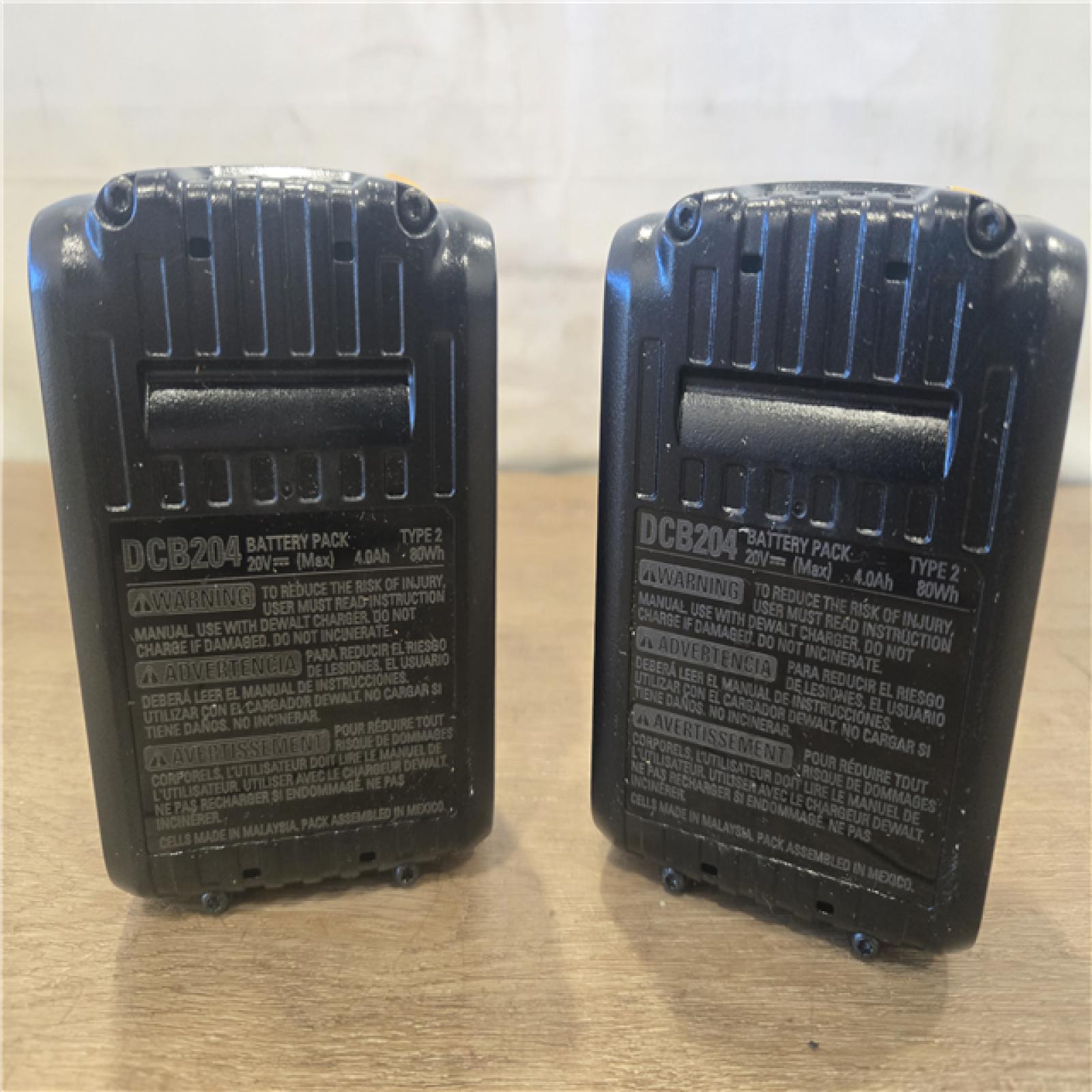 AS-IS DEWALT 20V MAX Premium Lithium-Ion 4.0Ah Battery Pack (2 Pack)