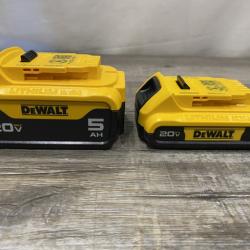 LIKE NEW - DEWALT 20V MAX Lithium-Ion Battery Kit with 5.0Ah and 2.0Ah Battery and Charger